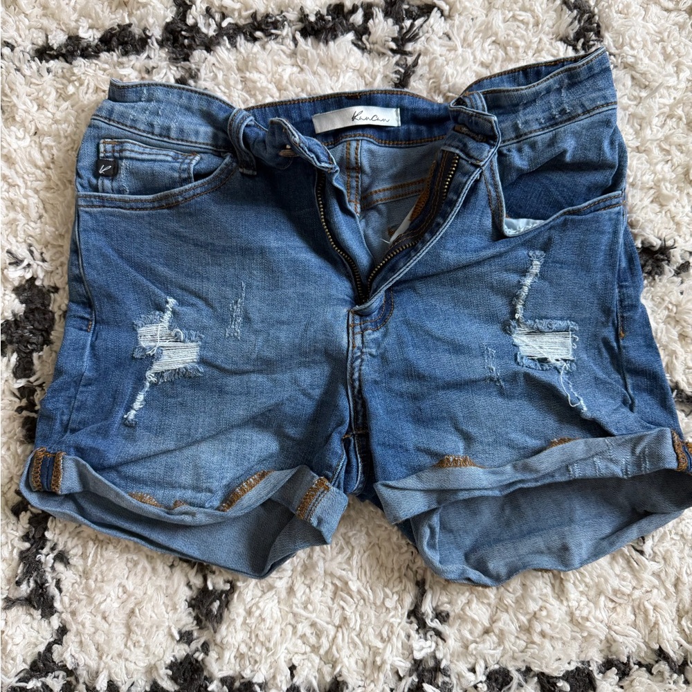 KanCan Light Blue Distressed Jean Shorts